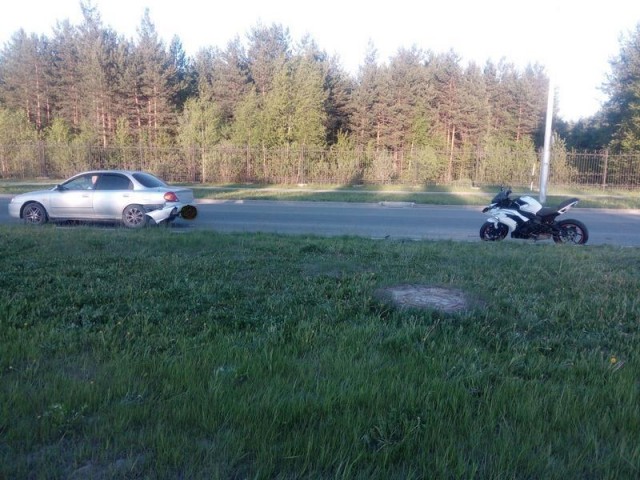 В Сургуте мотоциклист угодил под колёса «Киа»