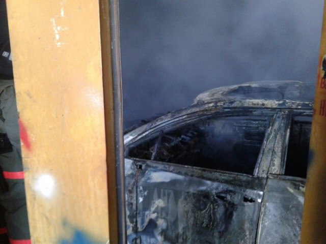 На трассе в Сургутском районе сгорел автомобиль