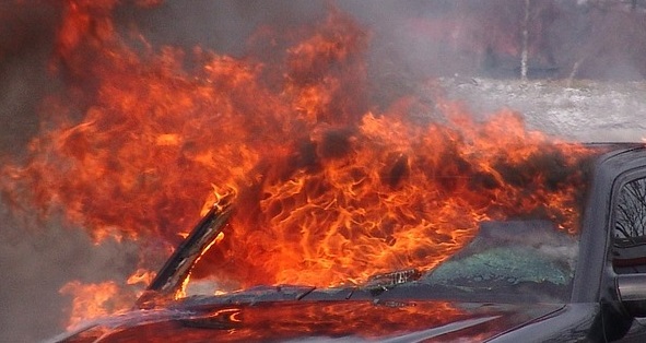 В Сургутском районе сгорела «Toyota Camry»