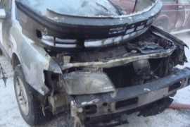 На дороге Сургут-Когалым в Сургутском районе загорелся автомобиль