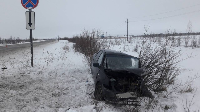Авария на трассе Сургут - Лянтор