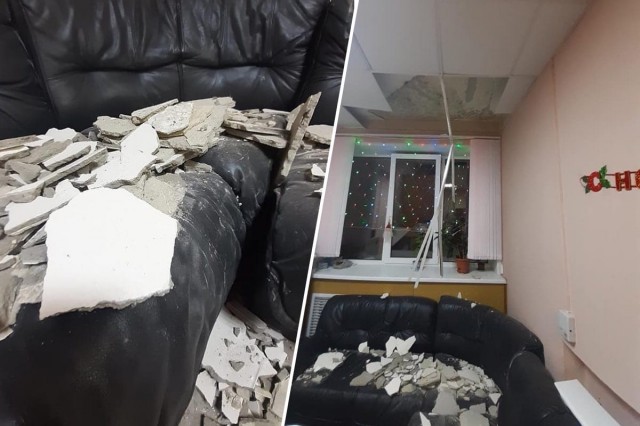 В детской больнице Ярославля обвалился потолок