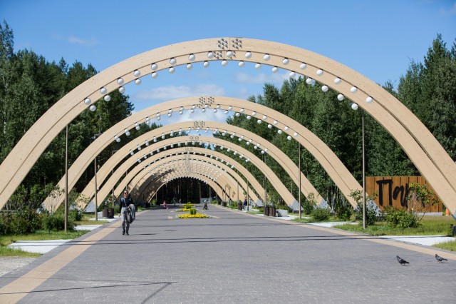 До конца сентября в Сургуте закончат «Свадебный маршрут» в парке «Кедровый лог»
