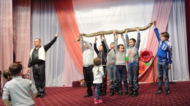 Приезжие циркачи устроили настоящее шоу в Русскинской