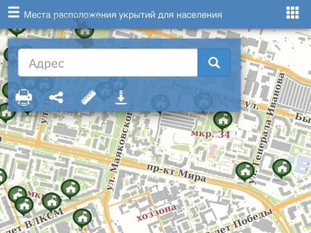 Власти Сургута опубликовали карту укрытий на случай ЧП