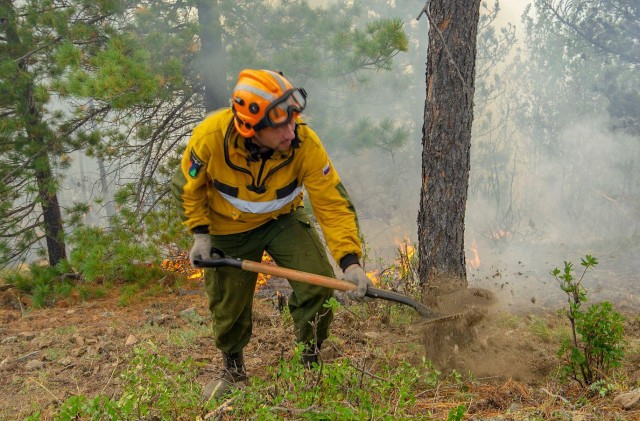 ​Пожарные из Югры тушат леса Курганской области