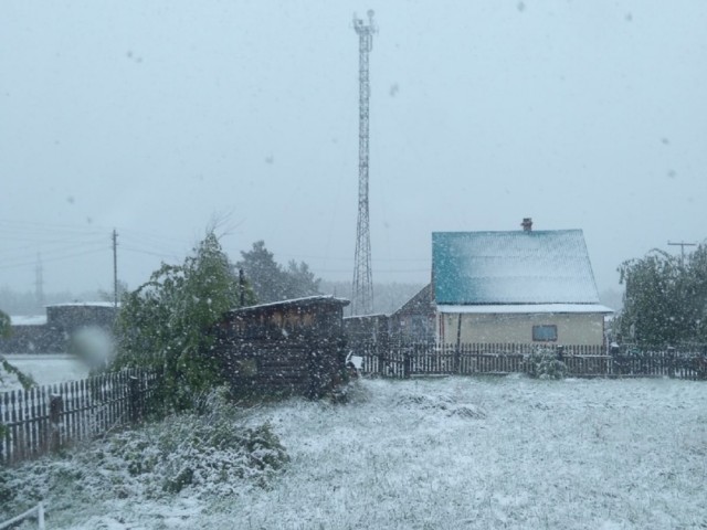 В Нижневартовском районе Югры выпал снег