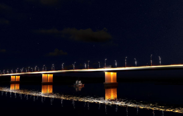 Новый мост через реку Обь украсят огнями, чтобы снизить число ДТП