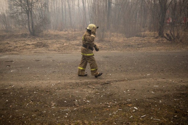 За сутки площадь пожаров в ХМАО увеличилась в два раза