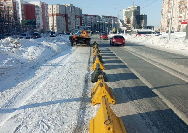 Аварийную полосу перекрыли в Сургуте на ключевой улице города