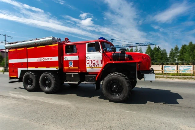 ​В Лянторе устраняют пожар в городских лесах