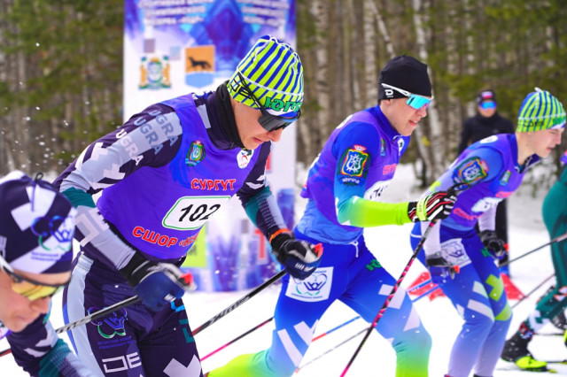 Команда Сургутского района - победитель чемпионата Югры по лыжным гонкам