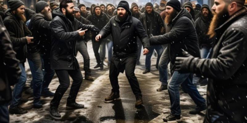 Стенка на стенку: в Нижневартовске произошла массовая драка на главной площади города