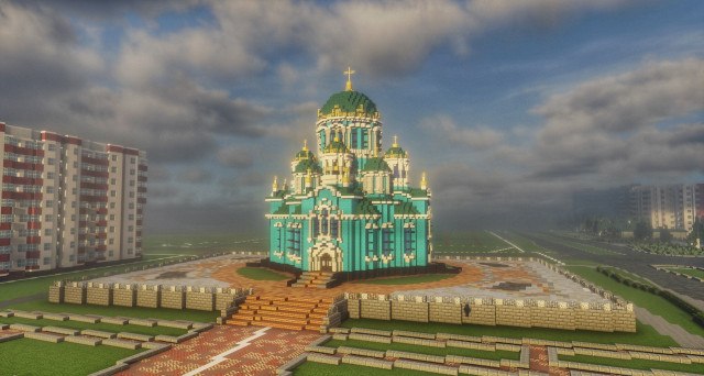 Точную копию Свято-Троицкого собора перенес в Minecraft геймер из Сургута Точную копию Свято-Троицкого собора перенес в Minecraft геймер из Сургута