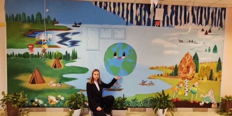 В Сургутском районе молодежь украшает социальные объекты В Сургутском районе молодежь украшает социальные объекты