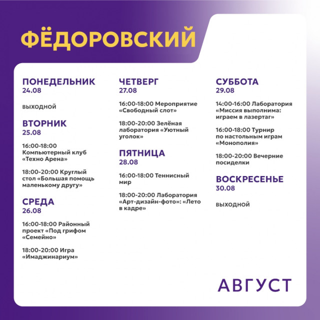 В молодежном центре Федоровского проходит неделя активностей В молодежном центре Федоровского проходит неделя активностей