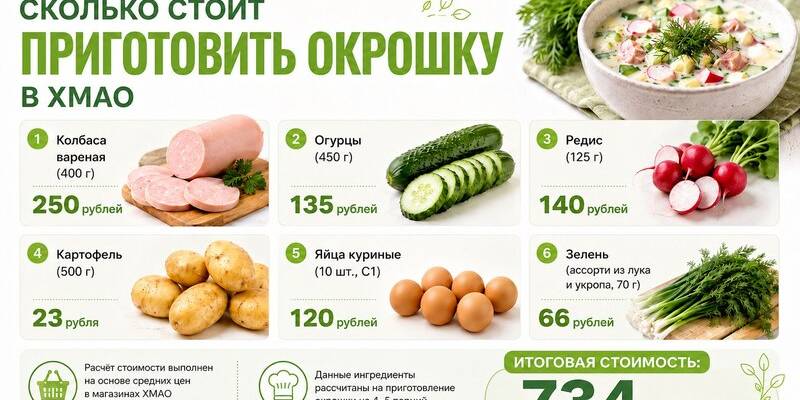 Индекс окрошки: сколько стоит приготовить летнее блюдо в ХМАО